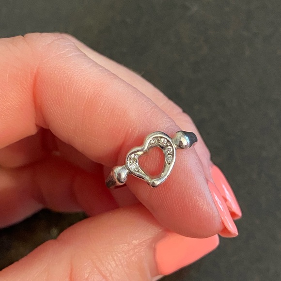 Tiffany & Co. Jewelry - Tiffany & Co Elsa Peretti Platinum Heart Ring With Diamonds size 4.5